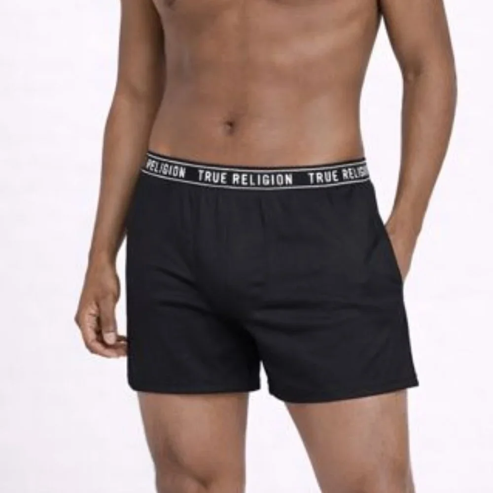 True Religion 4-PK multi grey/ black Modal Boxer Briefs Small 28-30 Waist NWT